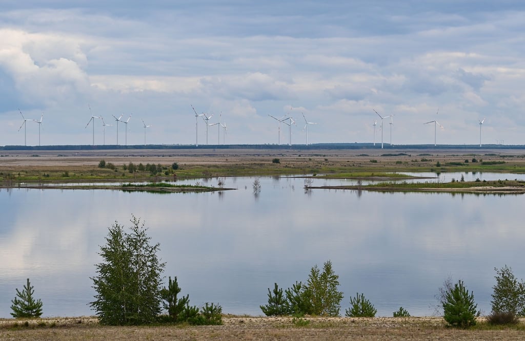 Blick über die Wasserfläche des künftigen Cottbuser Ostsees.