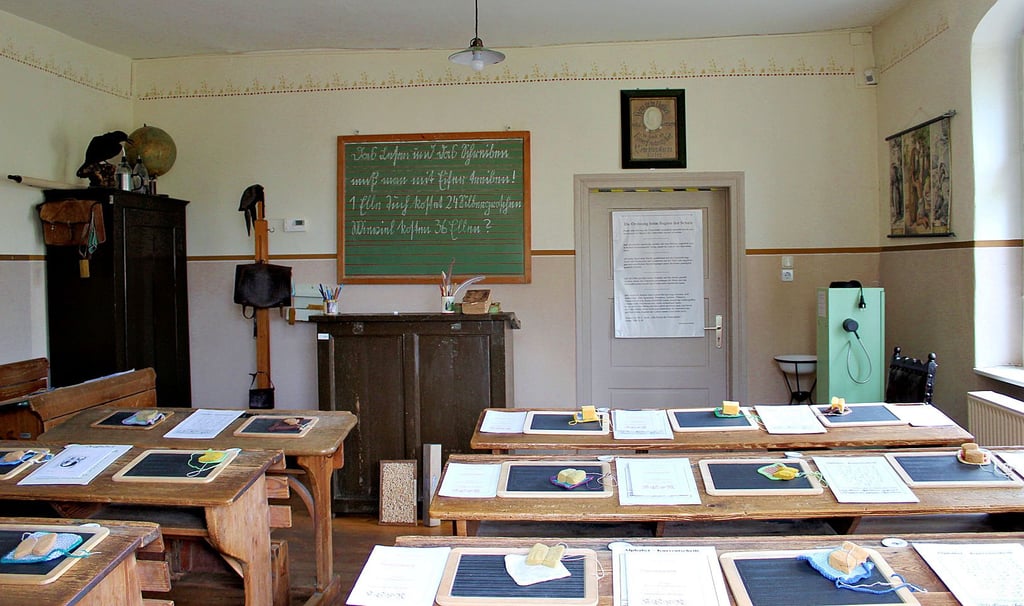 Ein historisch nachempfundener Unterrichtsraum im Schulmuseum Reckahn.