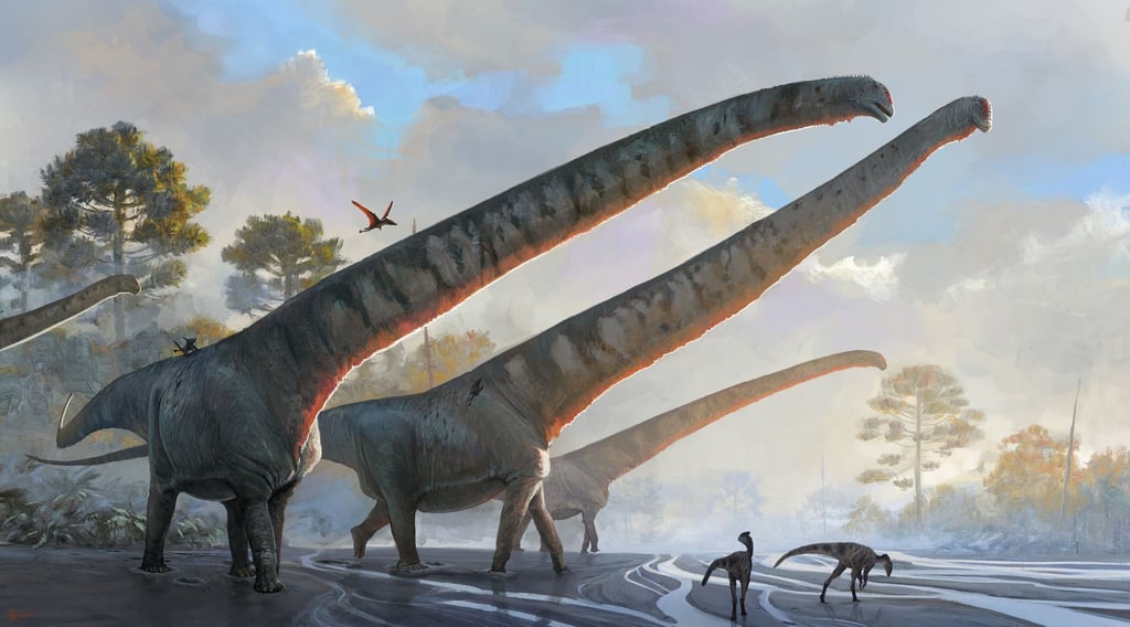 Die undatierte Illustration des Natural History Museums zeigt „Mamenchisaurus sinocanadorums“.