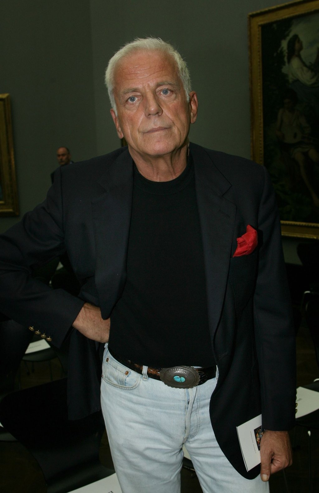 Michel Würthle bei der Trauerfeier für den Maler Immendorff in der Alten Nationalgalerie Berlin.