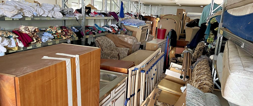 Das Spendenlager in Tangerhütte ist immer noch gut gefüllt.