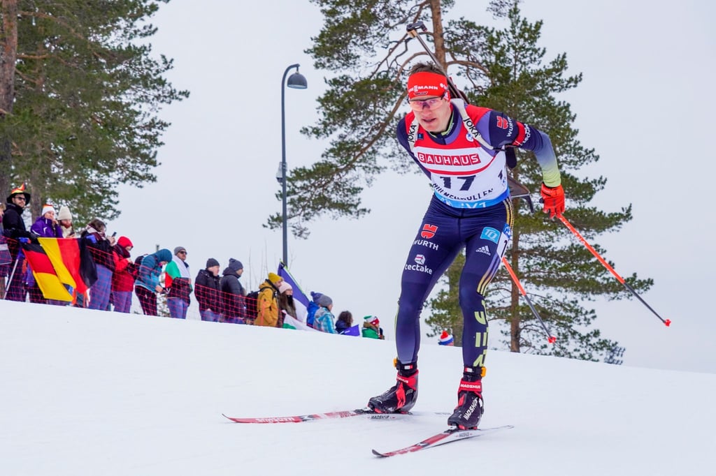 Biathlet Benedikt Doll lief auf den vierten Platz.