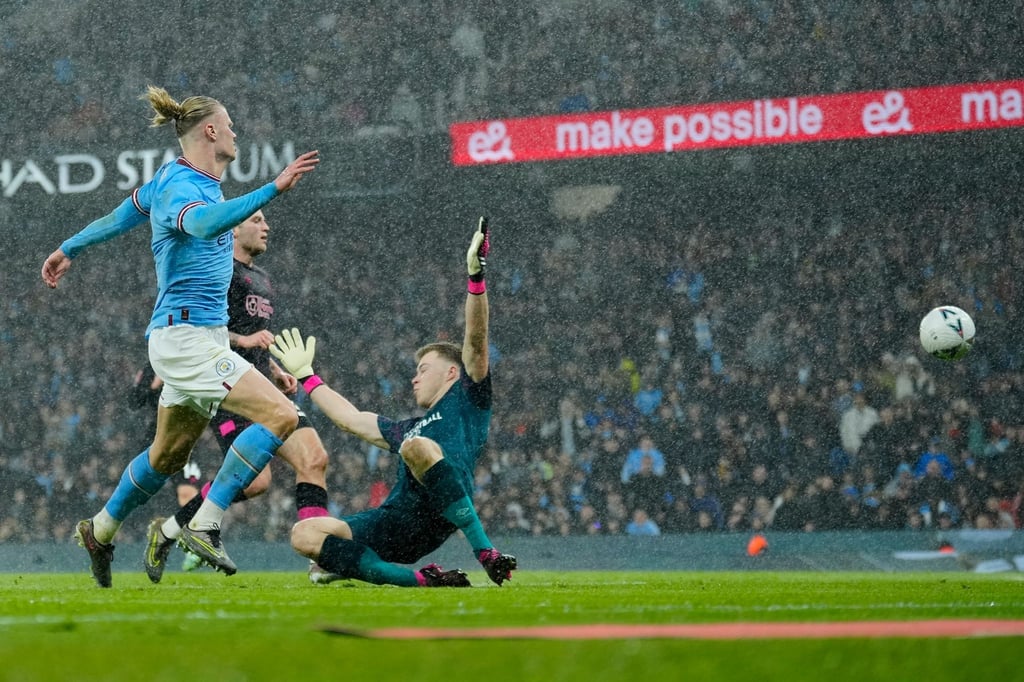 Erzielte wieder drei Treffer: Manchester Citys Superstar Erling Haaland.