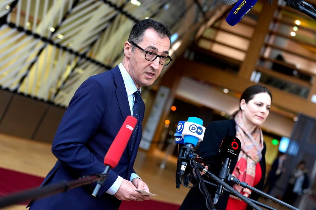 Cem Özdemir, Landwirtschaftsminister, als er zu einem Treffen der EU-Agrarminister eintrifft.