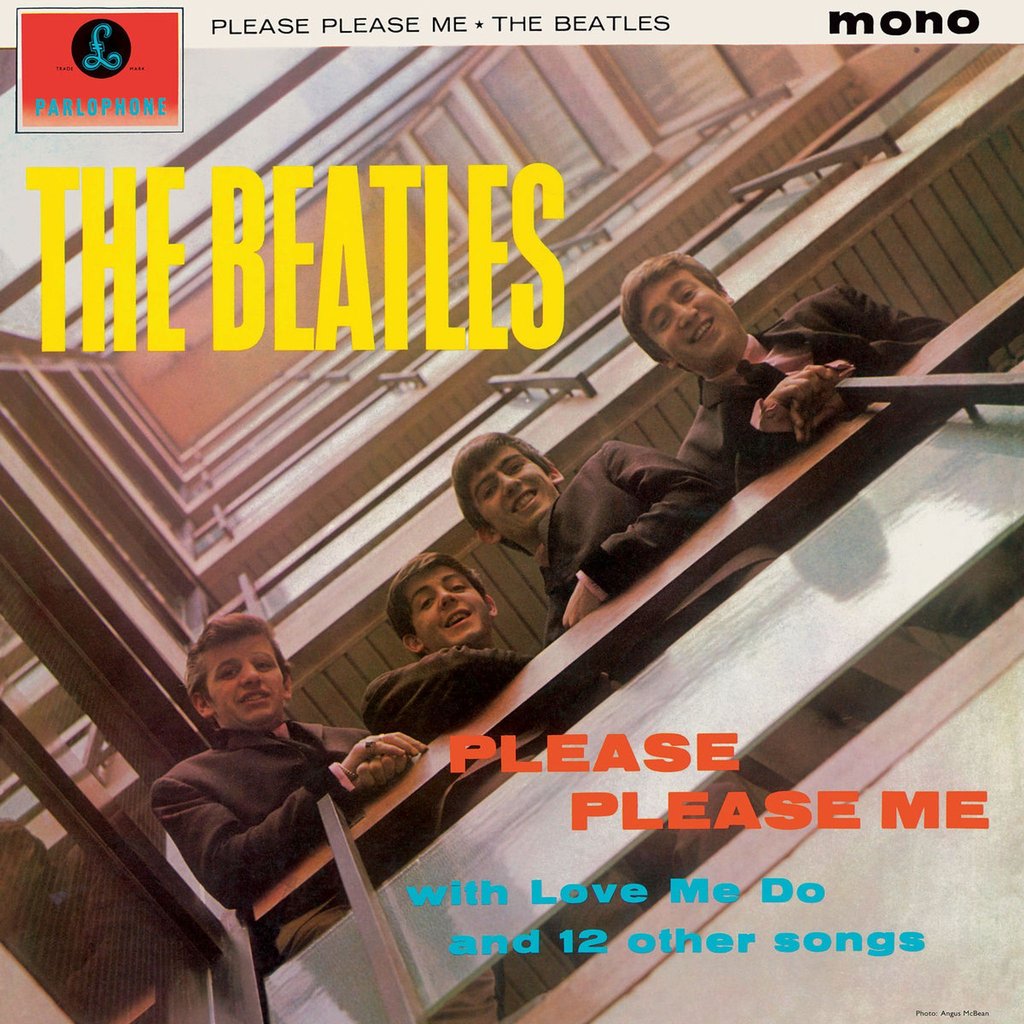 Das Plattencover von „Please Please Me“ von den Beatles.
