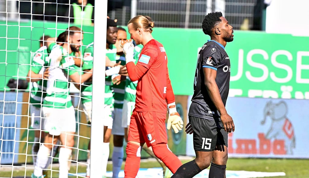 Verteidiger Daniel Heber (vorne) und Keeper Dominik Reimann waren am Sonnabend richtig bedient. Nach zwei Partien ohne Gegentor in Folge fing sich der 1. FC Magdeburg drei Treffer.