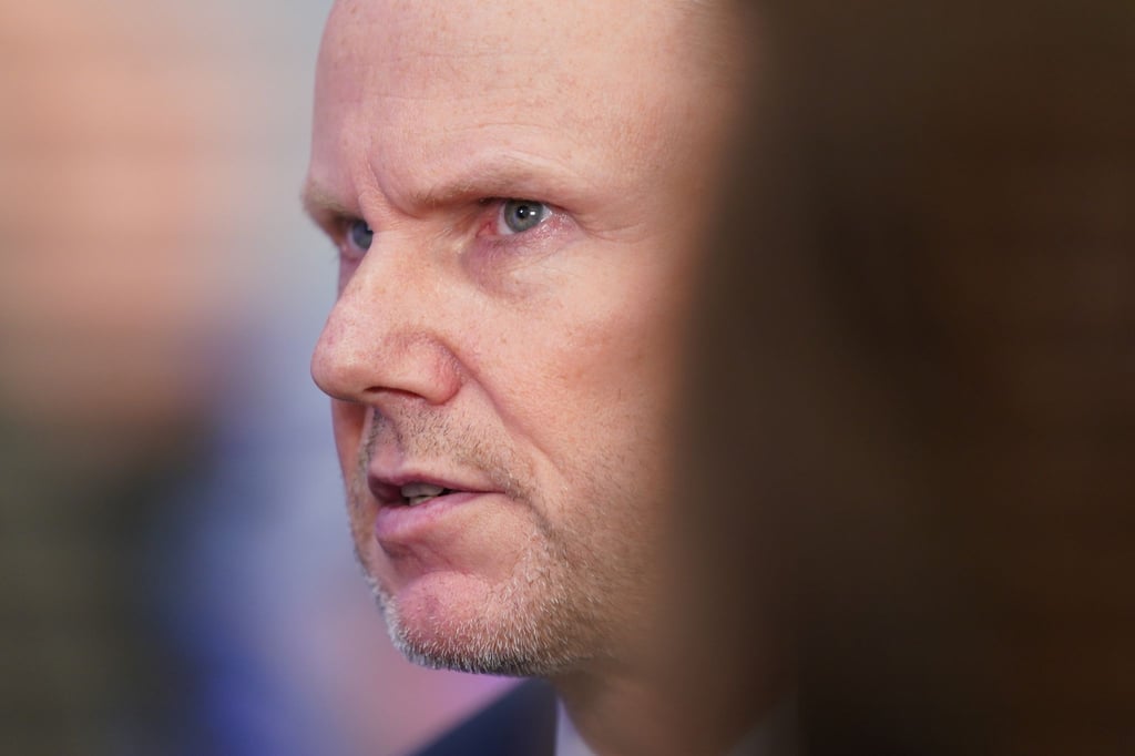 Andy Grote (SPD), Senator für Inneres und Sport in Hamburg, beantwortet Fragen.