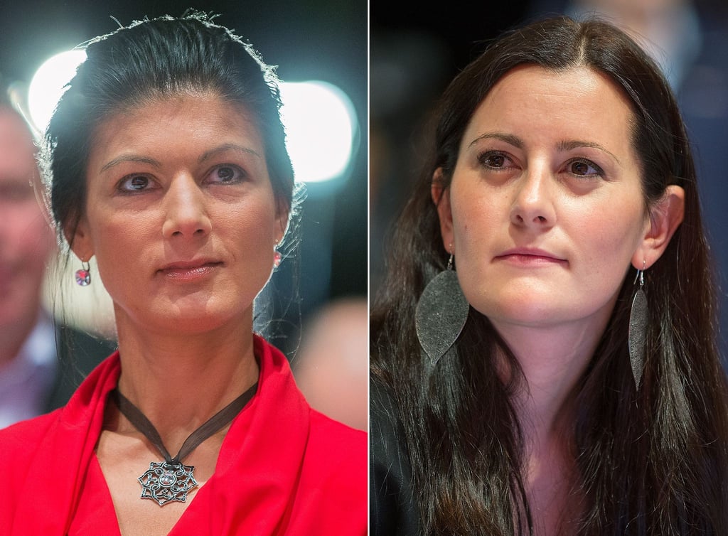 Die Linke-Politikerinnen Sahra Wagenknecht (l) und Janine Wissler.