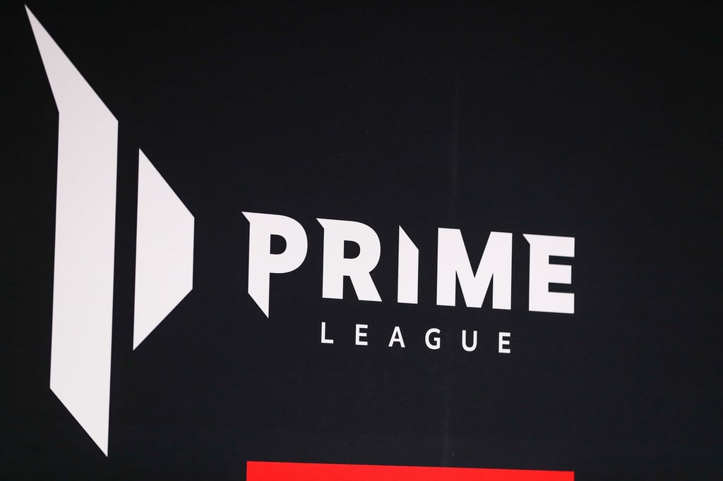 Das Logo der Prime League bei dem Finale in der Arena Berlin.