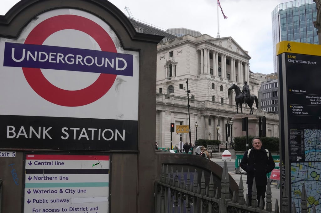 Die Bank of England im Finanzviertel von London.