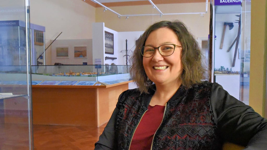 Luisa Töpel in ihrer „alten“ Wirkungsstätte - dem Ascherslebener Museum.