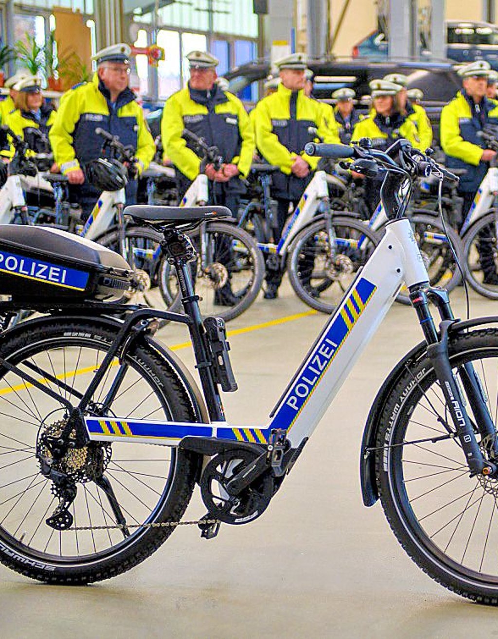 Eines der neuen E-Bikes der Polizei. Neun davon kommen nach MSH.
