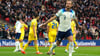 Englands Star Harry Kane jubelt nach seinem Treffer gegen die Ukraine.