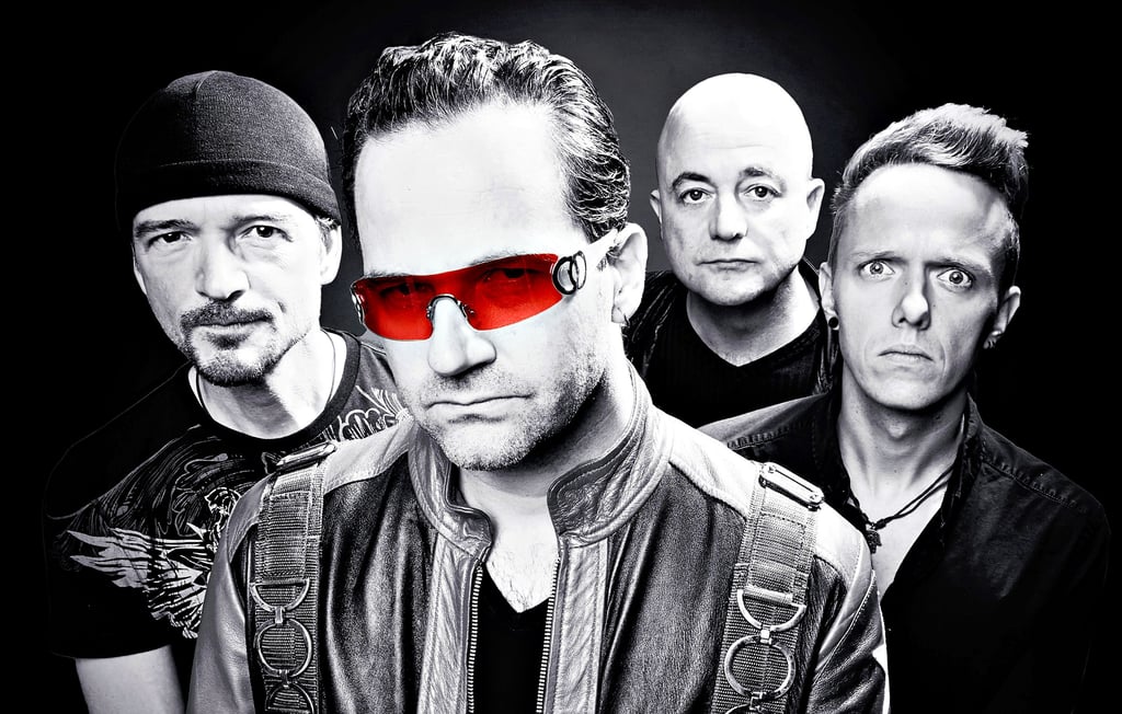 Hört sich nicht nur so an, sondern sieht auch so aus wie Bono und Co: die U2-Tributband „Achtung Baby" – am 14. April live auf der Bühne in Wackersleben.