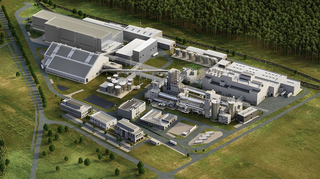So soll die neue Lithium-Raffinerie im brandenburgischen Guben aussehen.