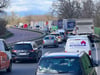 Die Autos in Dessau stauten sich von der Innenstadt an bis nach Roßlau.