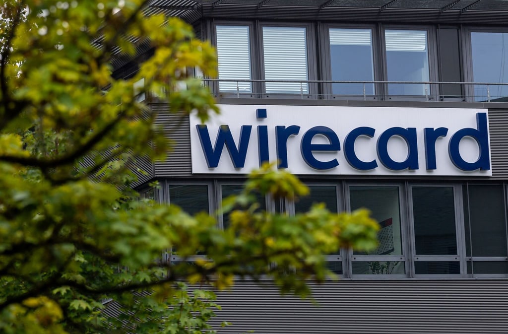 Das Logo von Wirecard am Firmensitz in der Nähe von München.