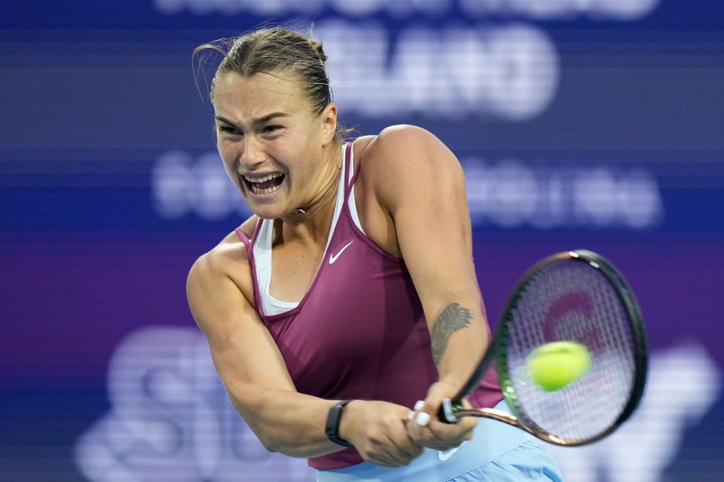 Steht in Miami im Viertelfinale: Aryna Sabalenka.