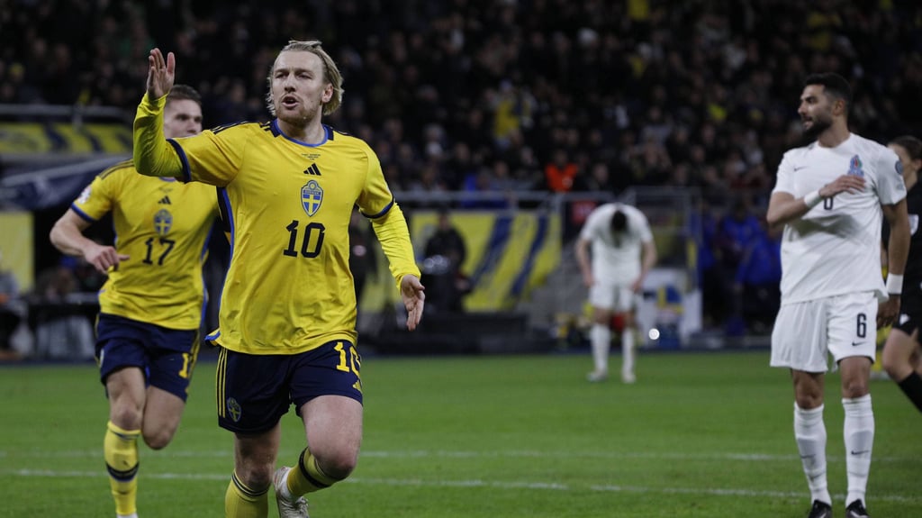 Traf zum 1:0 für Schweden im Spiel gegen Aserbaidschan: RB-Spielmacher Emil Forsberg.