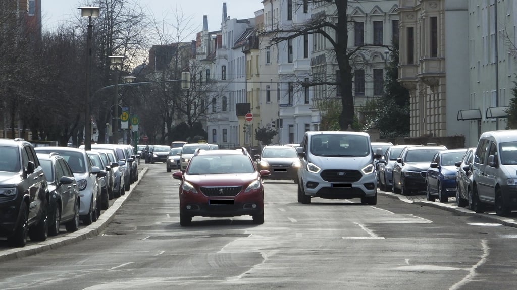 Die Friesenstraße in Magdeburg-Stadtfeld.