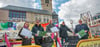 Judith Gretschel von der Neustadt-Agentur, Manfred Wieser (Wiesers Vergügungspark), Stadtmarketing-Chef Hannes Wolf, Christopher Wieser sowie Rathaus-Center-Manager Hans-Jörg Bliesener schauen voraus auf eine bewegte Woche. 