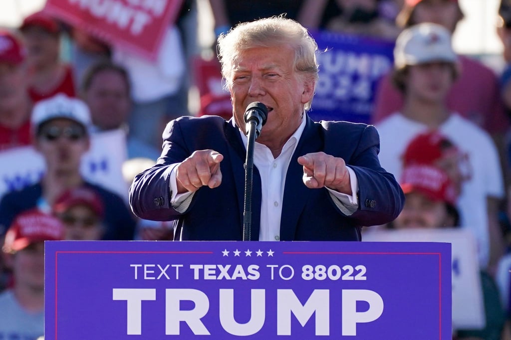 Ex-US-Präsident Donald Trump bei einer Wahlkampfveranstaltung in Texas.