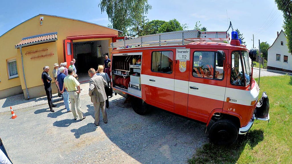 Wenn die Feuerwehr in Wilsleben 2025 ein neues Löschfahrzeug bekommt, ist am Gerätehaus, hier ein Bild von 2018, eine Erweiterung nötig.
