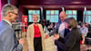 Bürgermeister Egbert Geier traf am Freitagabend im Volkspark unter anderem mit Mecklenburgs Ministerpräsidentin Manuela Schwesig, Thüringens Wirtschaftsminister  Wolfgang Tiefensee und Die Fraktionschefin der SPD im Landtag, Katja Pähle (von links).