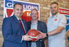 Martin Geissler mit der neuen sportlichen Führung der Lions, Mario Zurkowski und Timur Topal (v.l.) 