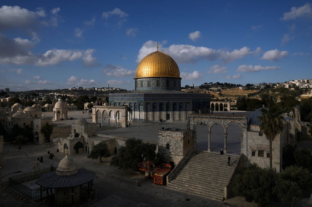 Ein Blick auf den Felsendom auf dem Gelände der Al-Aksa-Moschee in der Jerusalemer Altstadt.