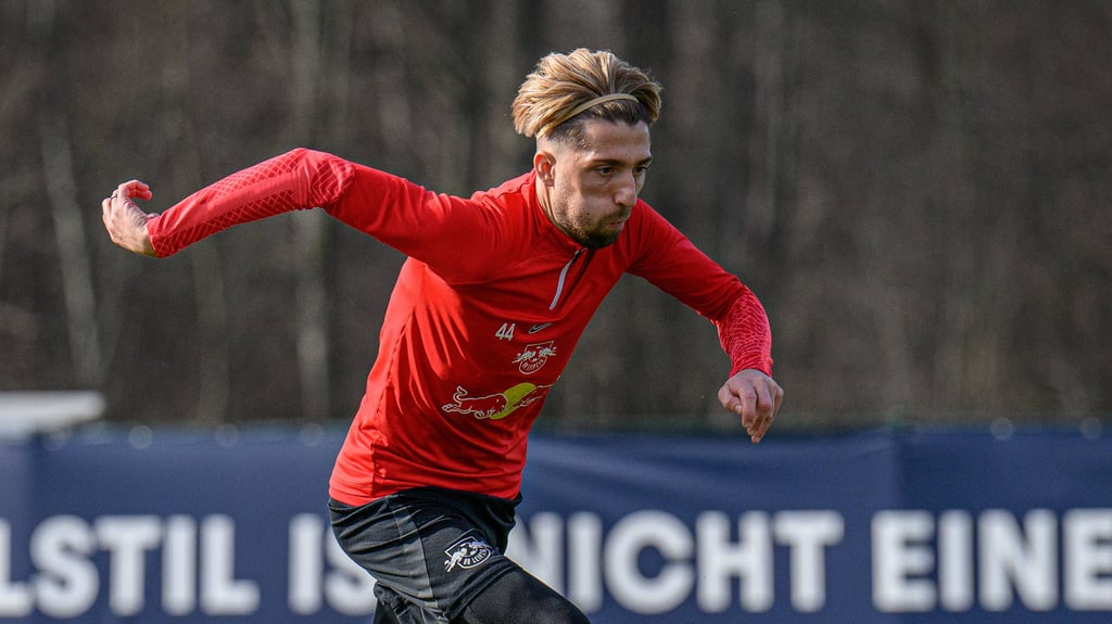 Backen aufgeblasen: Kevin Kampl.