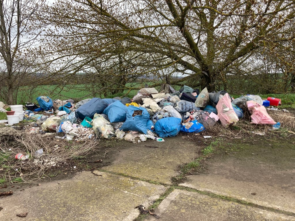 Frühjahrsputz in Helfta. Besonders die Ecke Erdeborner Weg war zugemüllt.
