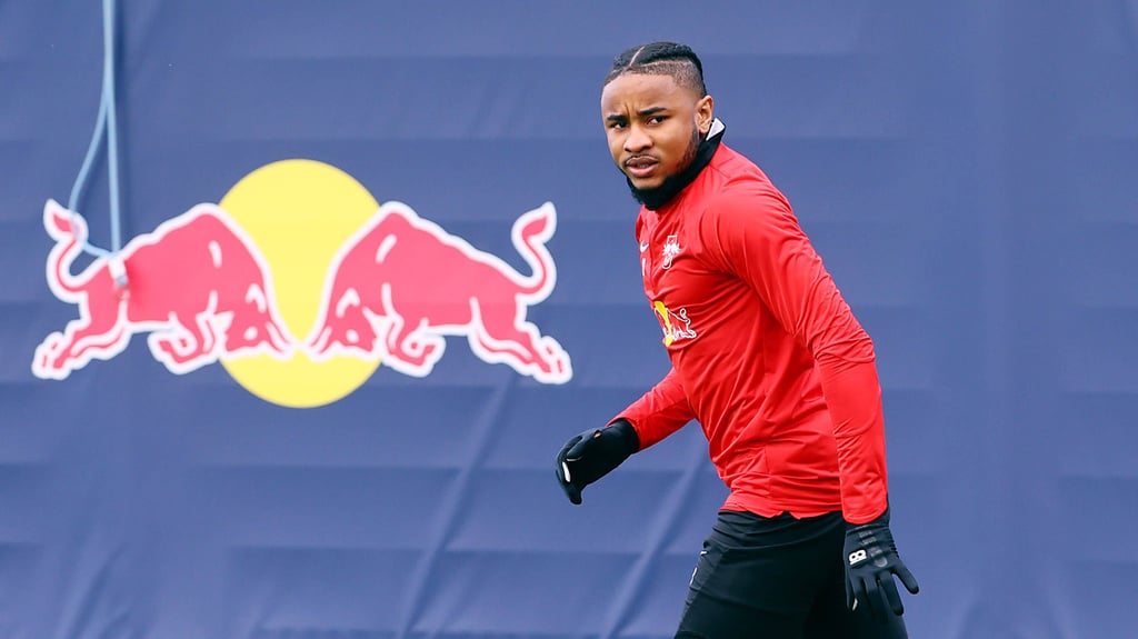Christopher Nkunku im Training von RB Leipzig.
