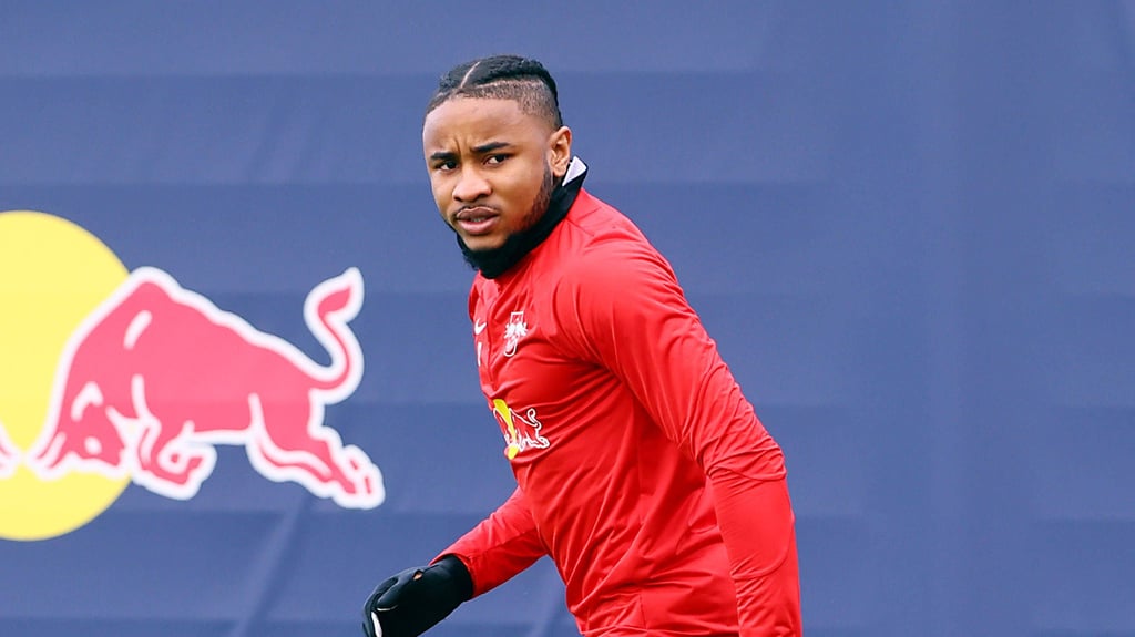 Christopher Nkunku im Training von RB Leipzig.