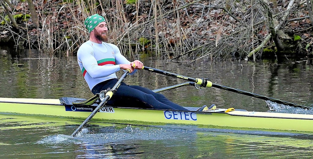 Ausgepumpt vom erfolgreichen Ergometertest reichte es für Max Appel bei der Frühjahrslangstreckenregatta nur zu Rang 22.