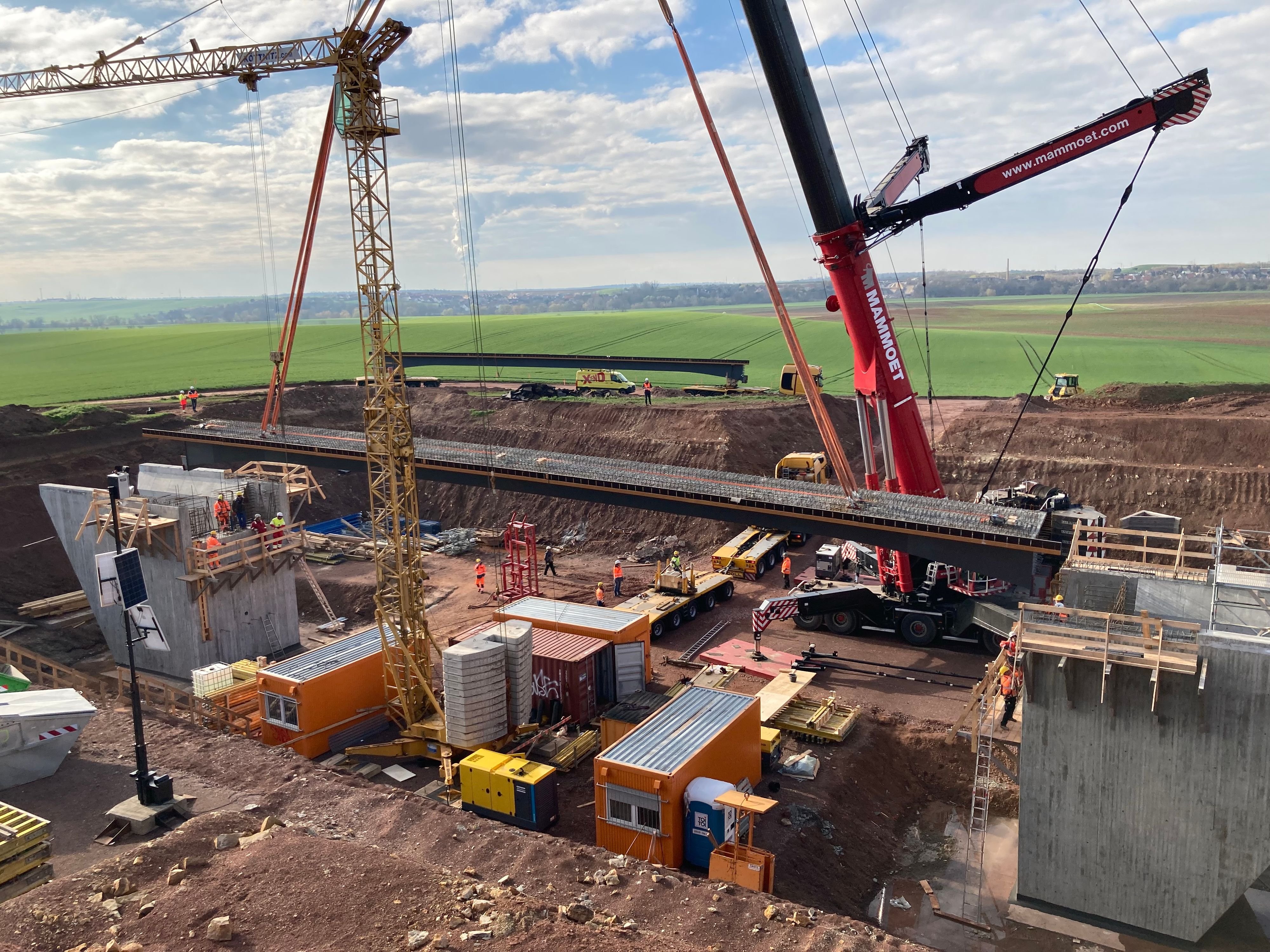 Autobahn Baustelle A 143 Bei Halle: Verkehr In Sachsen-Anhalt - Bau Von ...