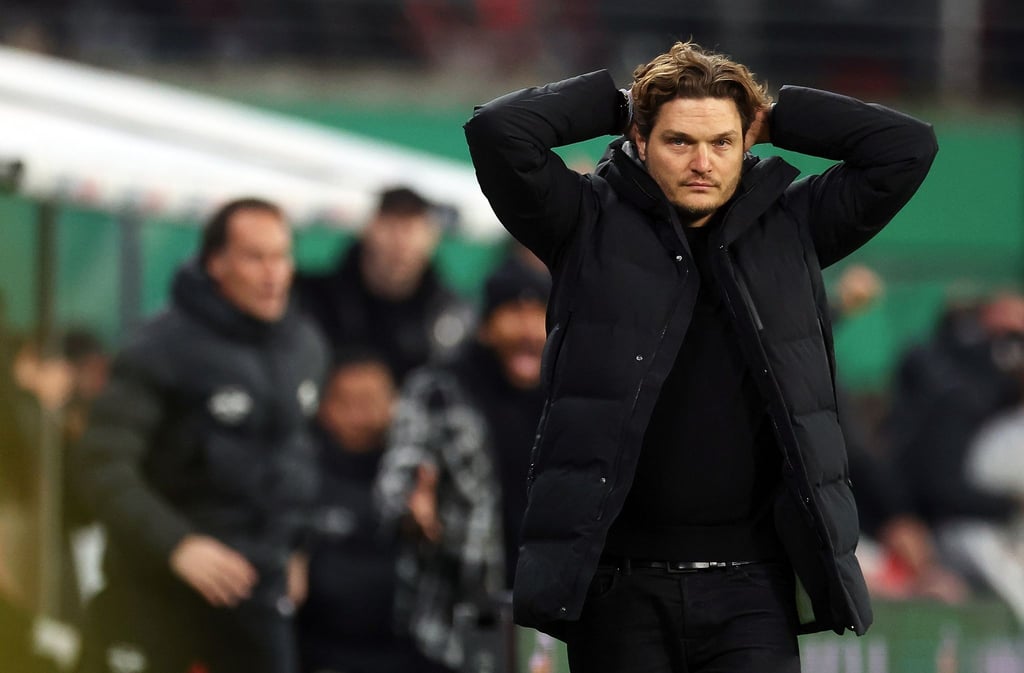 Dortmunds Trainer Edin Terzic reagiert.