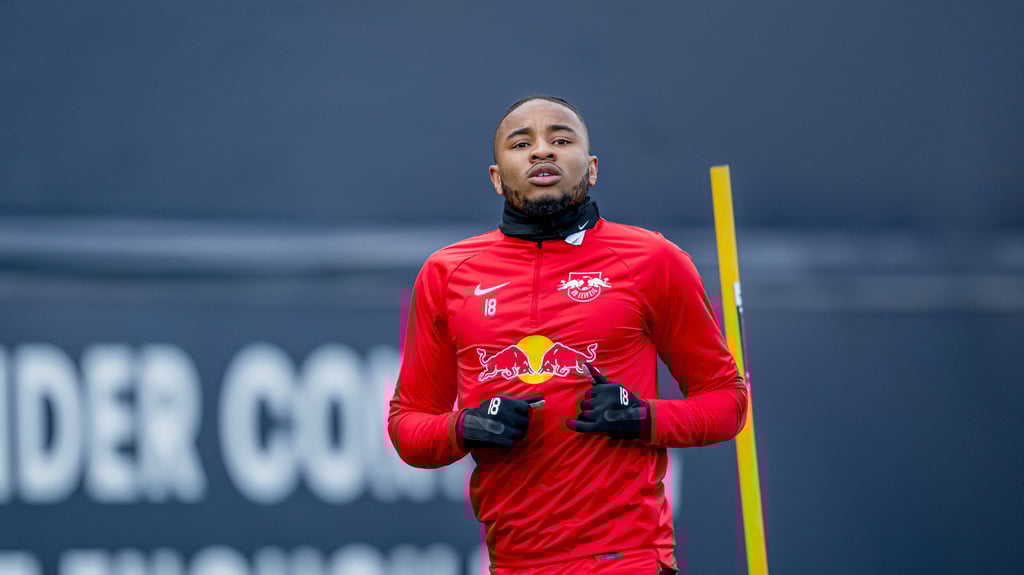 RB-Stürmer Nkunku im Training.
