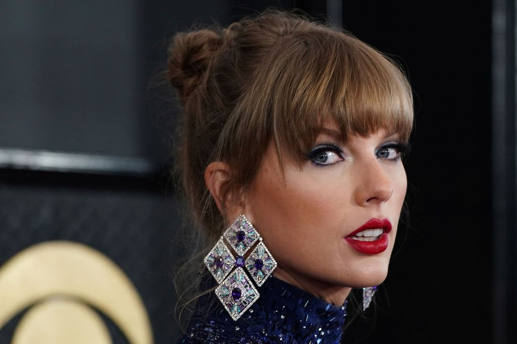 Die US-Sängerin Taylor Swift kommt zur Verleihung der 65. Grammy Awards. Sie hat sich Medien zufolge von ihrem Freund getrennt.