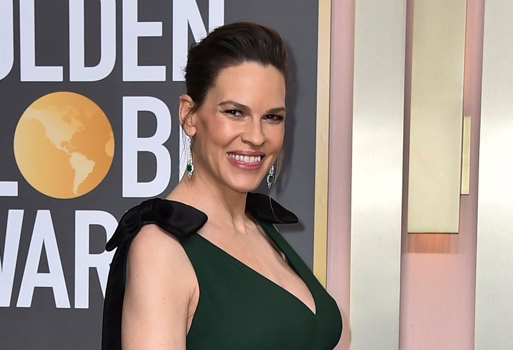 Hilary Swank kommt im Januar hochschwanger zur Verleihung der 80. Golden Globe Awards im Beverly Hilton Hotel.