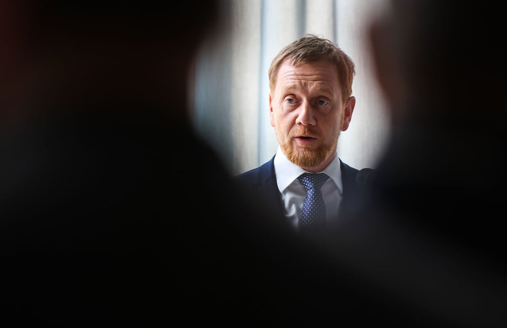 Michael Kretschmer (CDU), Ministerpräsident von Sachsen, spricht.