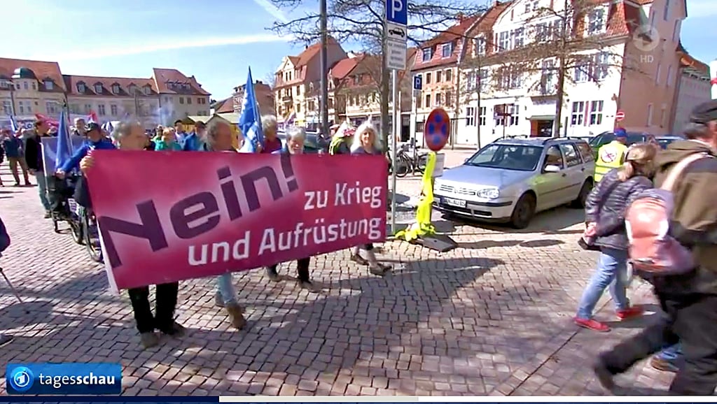 Die Tagesschau berichtet über den Ostermarsch in Haldensleben. Thema waren neben dem Truppenübungsplatz Altmark der Ukraine-Krieg beziehungsweise die Reaktionen darauf.