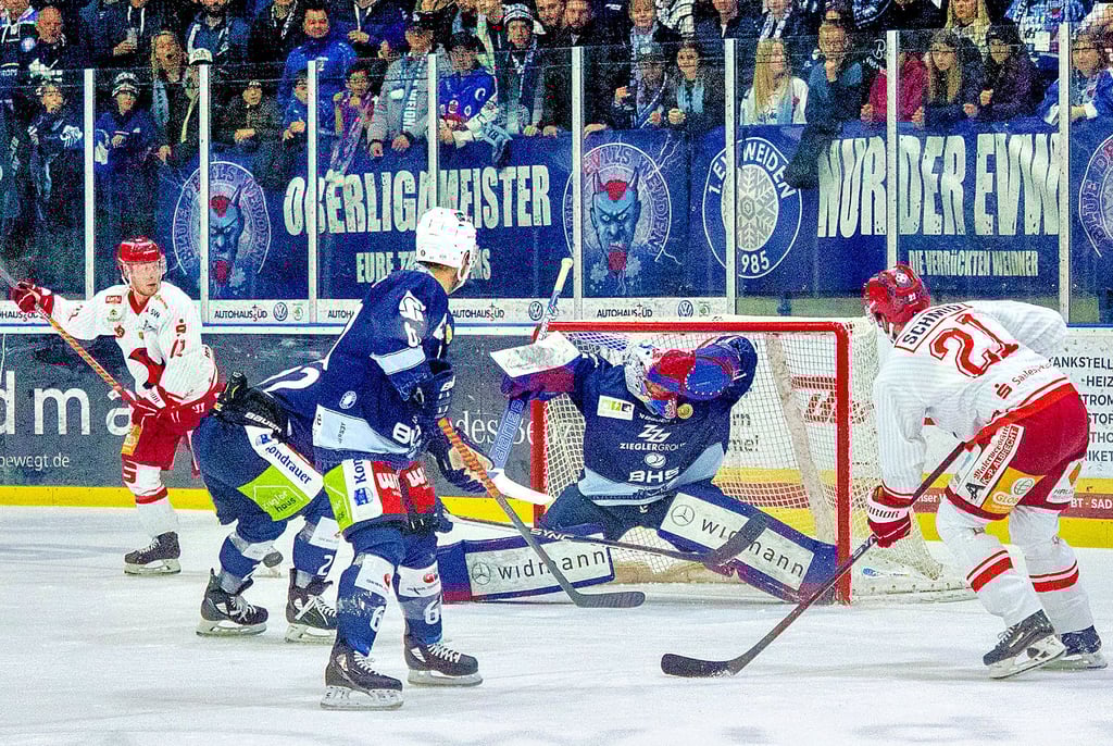 Die Saale Bulls haben sich in Weiden durchgesetzt.