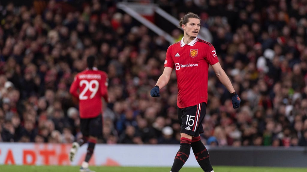 Marcel Sabitzer traf doppelt für Manchester United.