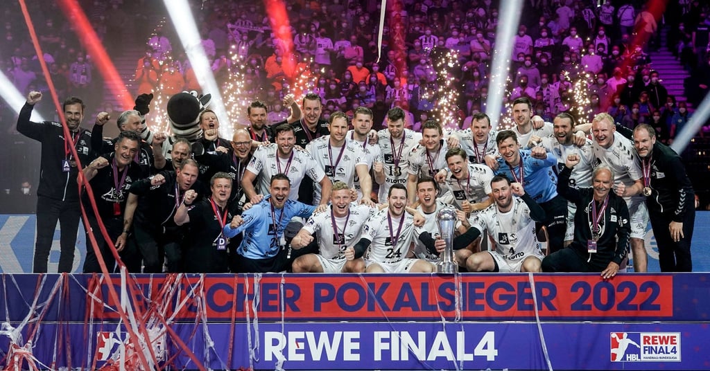 Der aktuelle Pokalsieger THW Kiel beim Titelgewinn 2022.