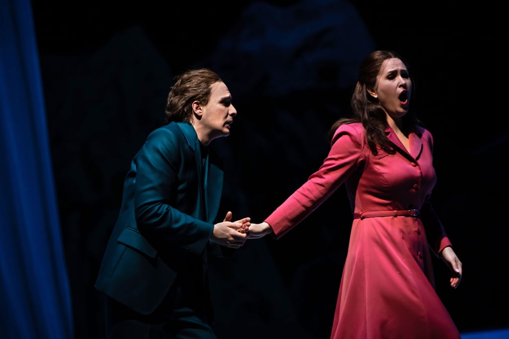 Die Oper "Eugen Onegin" im Magdeburger Opernhaus mit Marko Pantelić und Anna Malesza-Kutny.