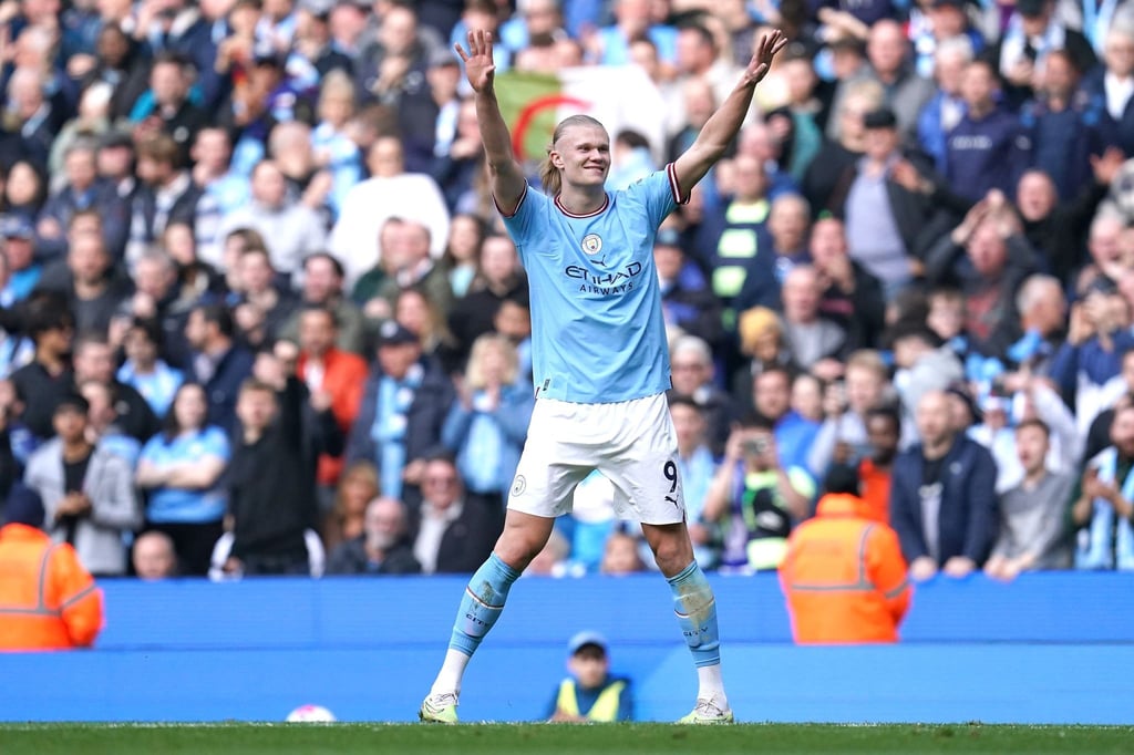 War auch von Leicester nicht zu stoppen: City-Stürmer Erling Haaland.