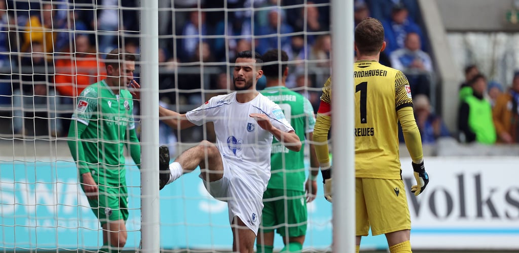 Ließ seinen Frust am Pfosten aus: FCM-Akteur Mohammed El Hankouri.