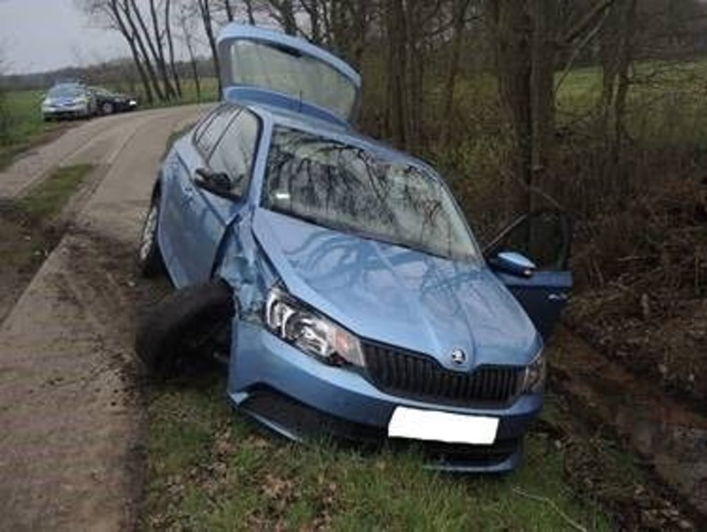 Unter Alkoholeinfluss kam der Fahrer dieses Pkw von der Fahrbahn ab.