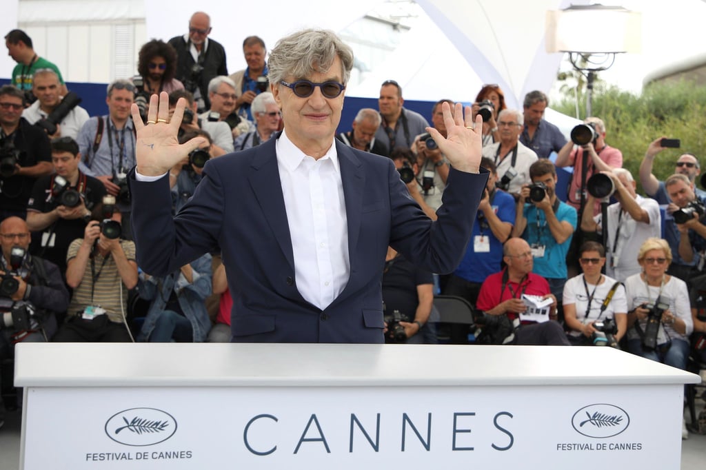 Der deutsche Regisseur und Fotograf Wim Wenders spricht in Cannes (2018).